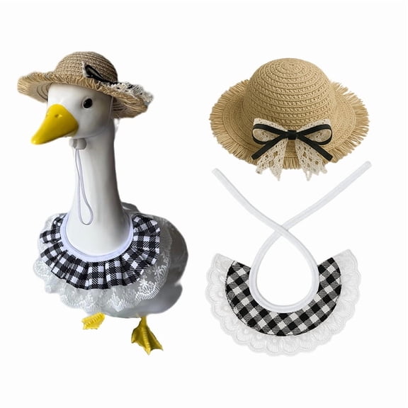 Stylish Porch Goose Clothes & Accessories for Desk Goose and Garden Goose Decor, Perfect Ornament Outfits to Dress Up Your Porch Duck Statue for Home Yard Display