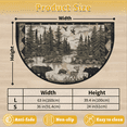 thumbnail image 3 of CURLYOOT Vintage Bear Deer Forest Woodland Half Round Door Mat, Indoor Outdoor Entrance Rug, Semi Circular Area Rug, Non Slip Washable Absorbent Doormat, Laundry Room Rug 24'' x 36'', 3 of 7