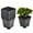 Black, variant on SHZAITOR 5/10 PACK Re-usable Square Nursery Pot 10 Gallon Plastic Grow Pots Plant