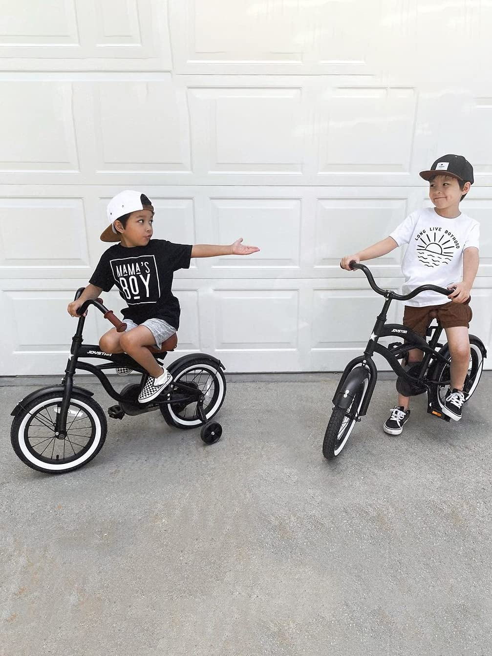 JOYSTAR 12" 14" 16" Kids Cruiser Bike for Ages 2-7 Years Old Girls & Boys, Kids Bike with Training Wheels, Cruiser Bicycles for Children, Black