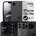 thumbnail image 2 of JETech Slim Case for iPhone 17e (2026) / iPhone 16e, Lightweight Matte Finish Cover (Black), 2 of 6