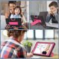 thumbnail image 5 of Dteck Rugged Case for for Onn 8 Inch Tablet Gen 3 (2022 Model:100071483), Heavy Duty Hybrid Shockproof Kickstand Cover Case, Black + Rose, 5 of 7
