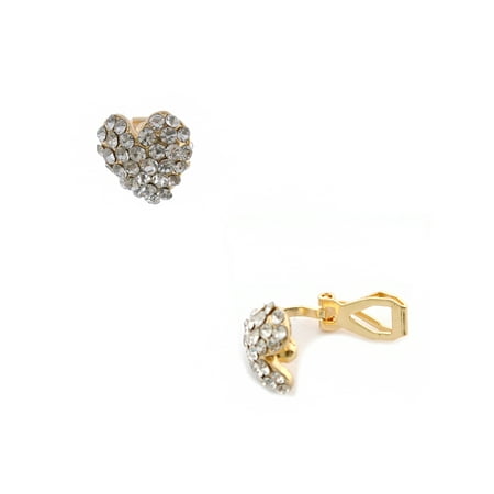 Fashion Earrings Gold Plating Crystal Rhinestone Clip On Earring