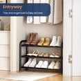 thumbnail image 4 of Sindcom 3 Tier Expandable Shoe Rack, Black Metal Shoe Shelf Organizer Storage for Closet, Space Saving Shoe Rack for Entryway, 4 of 9