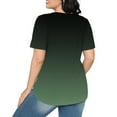 thumbnail image 4 of Womens Clothing Homenesgenics Woman Clothes under $5 Fashionable Women's Casual Short Sleeved Loose Round Neck Printed Tops Green XL, 4 of 7