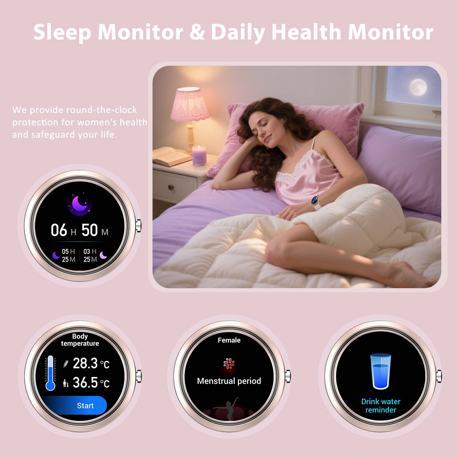 Cyberdyer Smart Watch Fits for Android and iPhone, IP67 Waterproof Smartwatch for Women Men 100+ Sports Modes 1.32-inch Fitness Tracker,Bluetooth Call, Long Standby, for Thanksgiving Halloween Gift