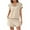 Beige, variant on Scyoekwg Summer Outfits for Women 2 Piece Short Sleeve Hooded Tops Shorts Sweatsuits Sets Solid Color Tracksuit Trendy Loose Casual Matching Sets (Army Green,L)