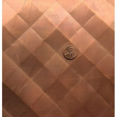 Quilted Texture Copper Sheet 12"x96" - 16oz - 0.022" Thickness - 24ga - Free 48 State Shipping