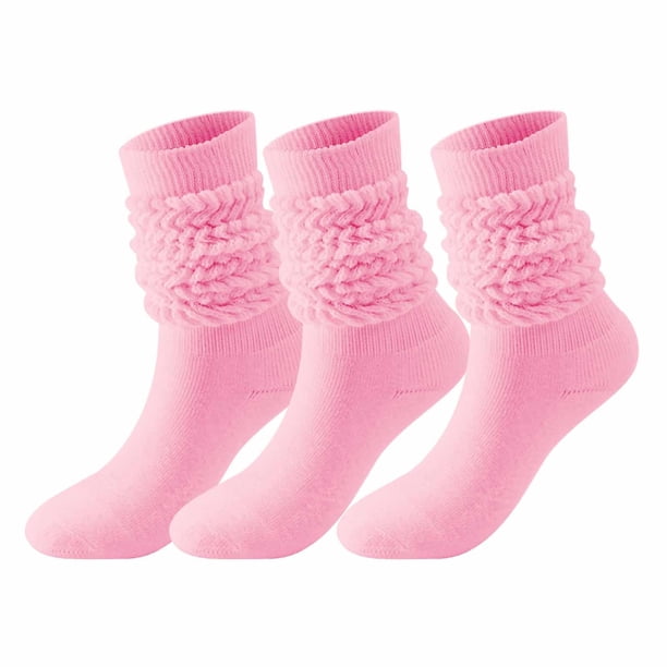 Calcetines para hombre y mujer, calcetines de invierno de color liso, cálidos, extra largos, ajustados, de punto, para mujer