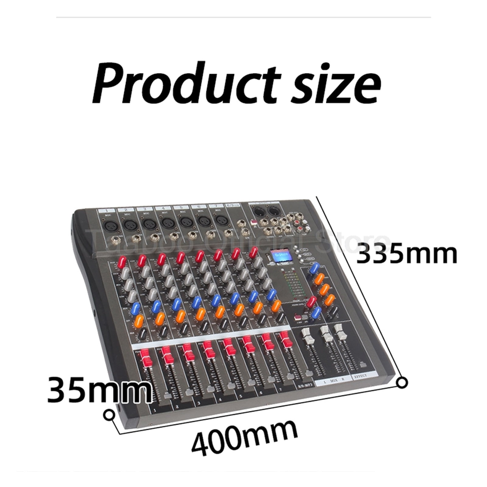8/12-Channel Mixer Professional Sound Mixing Console Support Bluetooth USB 48V Power Interface for Bar DJ Party ,Easy to Operate