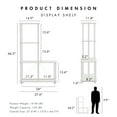 thumbnail image 3 of Quincy 44.1 in. Tall Wood 4-Shelf Modular Shelving Unit With Support Rods, 3 of 15