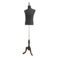 thumbnail image 5 of Black Male Mannequin Torso Dress Form, Sewing Dress Model Mannequin, Mannequin Display with Tripod Stand, 59"~71" Height Adjustable, for Clothing Retail Sewing Shop, NO Arms, 5 of 20