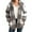 Khaki, variant on AKOEE Fluffy Winter Coats for Women with Hood Oversized Faux-fur Plaid Jacket Pocketed Long Sleeve Plush Outwear (XL, Blue)