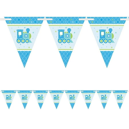 Welcome Little One Boy Pennant Banner Each Baby Shower Party Supplies