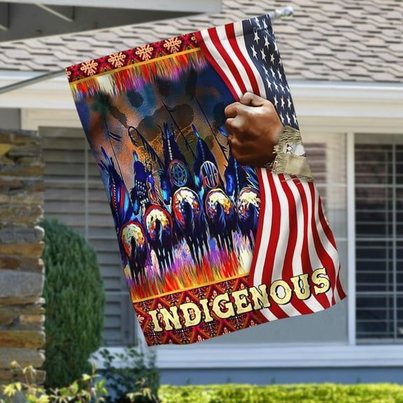 FLAGWIX American Flag - Indigenous Flag LNH020F - House Flag (29.5" x 39.5")