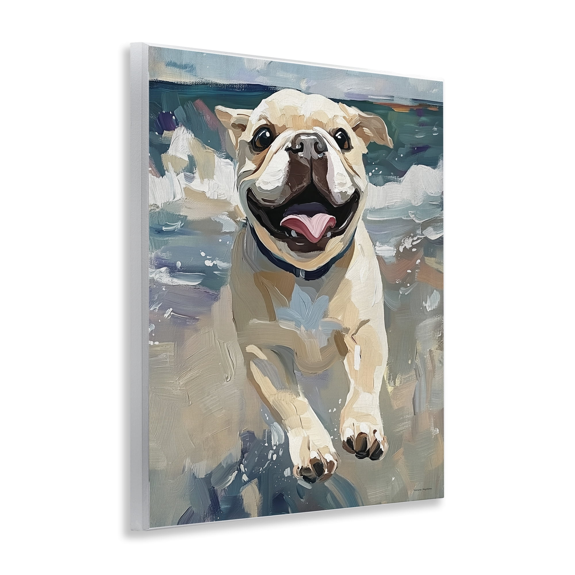 Stupell Industries Sunny Paws Dog on Beach Wall Plaque Art, design by Svetlana Aleynikova