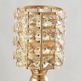 thumbnail image 3 of 3 piezas de candelabros de oro para bodas de cristal decoración de oficinas de iglesia BLESIY candelabros de escritorio de cristal, 3 of 8