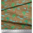 thumbnail image 3 of Soimoi Cotton Voile Fabric Palm Tree & Sailboat Beach Fabric Prints by Yard 56 Inch Wide, 3 of 3