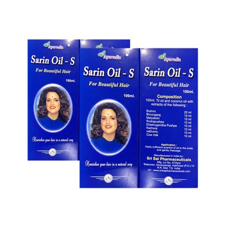 Sri Sai Pharmaceuticals Sarin Oil-S (Pack Of 2) (100 Ml/Bottle) (New-Sarin Oil-S)