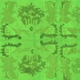 thumbnail image 1 of Ahgly Company Indoor Square Oriental Green Modern Area Rugs, 7' Square, 1 of 4