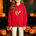 thumbnail image 2 of Weebloom Kids Halloween Hoodies For Boys Girls Cute Graphic Fleece Toddler Hoodie Pullover Tops With Pocket,Size 4-14 Y, 2 of 4