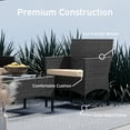 thumbnail image 6 of Hearth & Harbor Outdoor Furniture Set, 4 Piece Wicker Patio Chairs Set, Black with Beige Cushions, 6 of 7