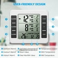 thumbnail image 4 of Refrigerator Thermometer, AMIR Wireless Indoor Outdoor Thermometer Fridge Thermometer with Audible Alarm Temperature Gauge Thermometer for Refrigerator Freezer Kitchen White, 4 of 11