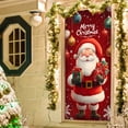 thumbnail image 7 of Virelaxpo 180x90cm Christmas Door Hanging Decoration with Festive Print, Fabric Door Cover for Holiday Parties and Indoor Outdoor Winter Decor, 7 of 7