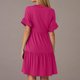 thumbnail image 4 of Vestido de Verano de Manga Corta para las Mujeres una Línea de Playa Casual, Bolsillos de Primavera Suelto Vestido de Poliéster, 4 of 9