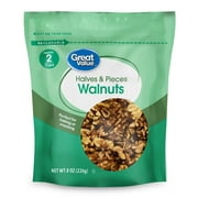 Great Value Walnuts Halves & Pieces, 8 oz