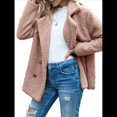 thumbnail image 3 of Abrigos de Invierno para Mujer, de Forro , Piel Sintética, de Oveja, Chaquetas Extragrandes y Modernas, Ropa de Abrigo Cálida Rosa 4XL, 3 of 9