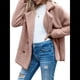 thumbnail image 3 of Abrigos de Invierno para Mujer, de Forro , Piel Sintética, de Oveja, Chaquetas Extragrandes y Modernas, Ropa de Abrigo Cálida Rosa L, 3 of 9