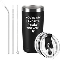 Gifts for Couples Newlywed Husband His Boyfriend, You''re My Favorite Cardio Workout Travel Tumbler for Valentine''s Day Birthday Engagement Wedding Anniversary, 20 oz Stainless Steel Tumbler, Black