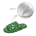 thumbnail image 4 of Psesaysky Christmas Green Print Winter House Slippers for Women Men, Lightweight Fabric Casual Cotton Slide, Non-Slip Open Toe Home Shoes, Indoor and Outdoor, Size 4.5-5.5, 4 of 7