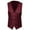Wine Red M, variant on Plus Size Formal Men Solid Color Suit Vest Single Breasted Business Waistcoat