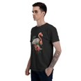 thumbnail image 6 of Flamingo T-Shirt for Men Cotton 100% Summer Tops Women Fashion Casual Short Sleeves Round Collar Short-Sleeve Couple Top Tees, 6 of 6