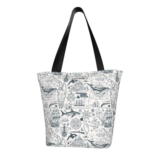 Easygdp Vintage Sailboats Bolso de Hombro para Mujer, Bolso Bandolera y Cartera de Mano Elegante para Uso Diario