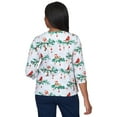 thumbnail image 2 of Alfred Dunner Womens Petite Birds On A Branch Double Strap Top, 2 of 6