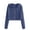 Navy, variant on Cropped Hoodie Women Zip up Long Sleeve Sweatshirts Casual Fashion Hooded Workout Jacket Crop Top Casual Basic Gym Workout Sport QURATI L
