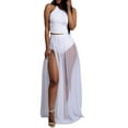 thumbnail image 3 of Hirigin Women Cover Up Swimwear Sheer Beach Maxi Wrap Skirt Sarong Pareo Dress, 3 of 4