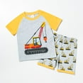 thumbnail image 2 of eczipvz Boy Clothes 3t Toddler Boy Clothes Boys Summer Outfits Cotton Short Sleeve T-Shirt & Shorts Set Yellow 2-3 Years, 2 of 7