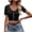 Black, variant on Asxite Women Summer Tops V Neck Short Sleeve Solid Breathable Casual Shirts