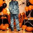 thumbnail image 4 of Fewfanhot Womens Pajamas Halloween Pajama Set Crew Neck Pjs Long Sleeve Loungewear Pajamas Plus Size Sleepwear, 4 of 5