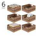 thumbnail image 2 of mDesign Woven Farmhouse Pantry Food Storage Bin Basket Box, 6 Pack - Brown Ombre, 2 of 9