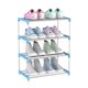 thumbnail image 2 of Bearachild Zapatero de 4 niveles, organizador de zapatos de acero inoxidable multicapa, estante de almacenamiento para puerta de entrada, azul Almacenamiento y organización del hogar azul 4 capas Bearachild HA003484-06, 2 of 6