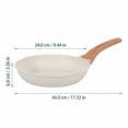 thumbnail image 3 of Nonstick Frying Pan, Ceramic Frying Pan, Induction Cookware, Granite Stone Finish, Breakfast Cooking, Wood Handle, 1 Pc, 3 of 5
