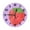 ZZNZ07020036, variant on Zhmjortal Fruit Pattern Wall Clock Silent Non-Ticking Kitchen Desk Decor Clock Battery Operated Quartz Analog Round Clocks 10 in for Bedroom Bathroom Living Room
