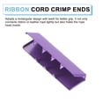 thumbnail image 3 of 10Pack Ribbon End Crimp Clamps, 30mm/1.18inch Belt Ends Tip, Purple, 3 of 7