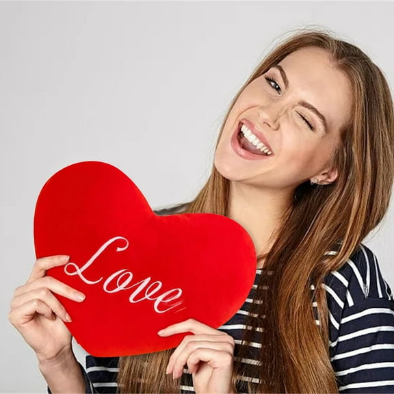 Clearance!JMYHOAM Love Pillow Cushion Decoration Valentine's Day Scene Decoration Girl Cute Heart Shaped Pillow for Living Heart Throw Decorative Pillows