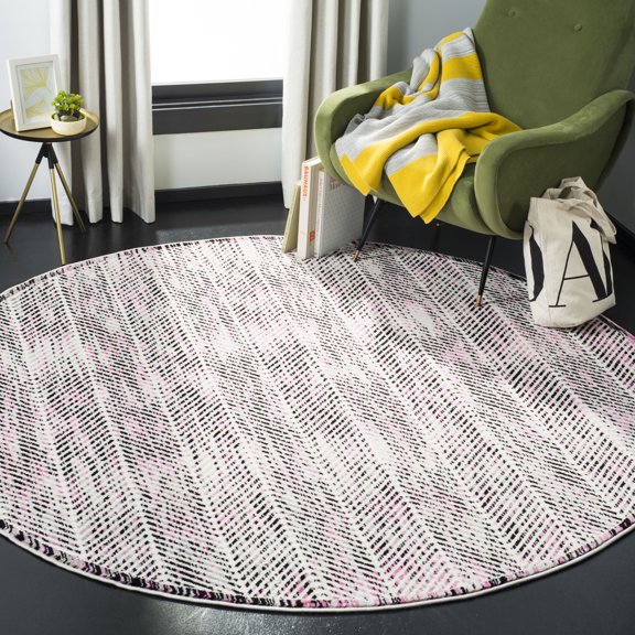 SAFAVIEH Skyler Collection SKY194P Grey / Pink Rug